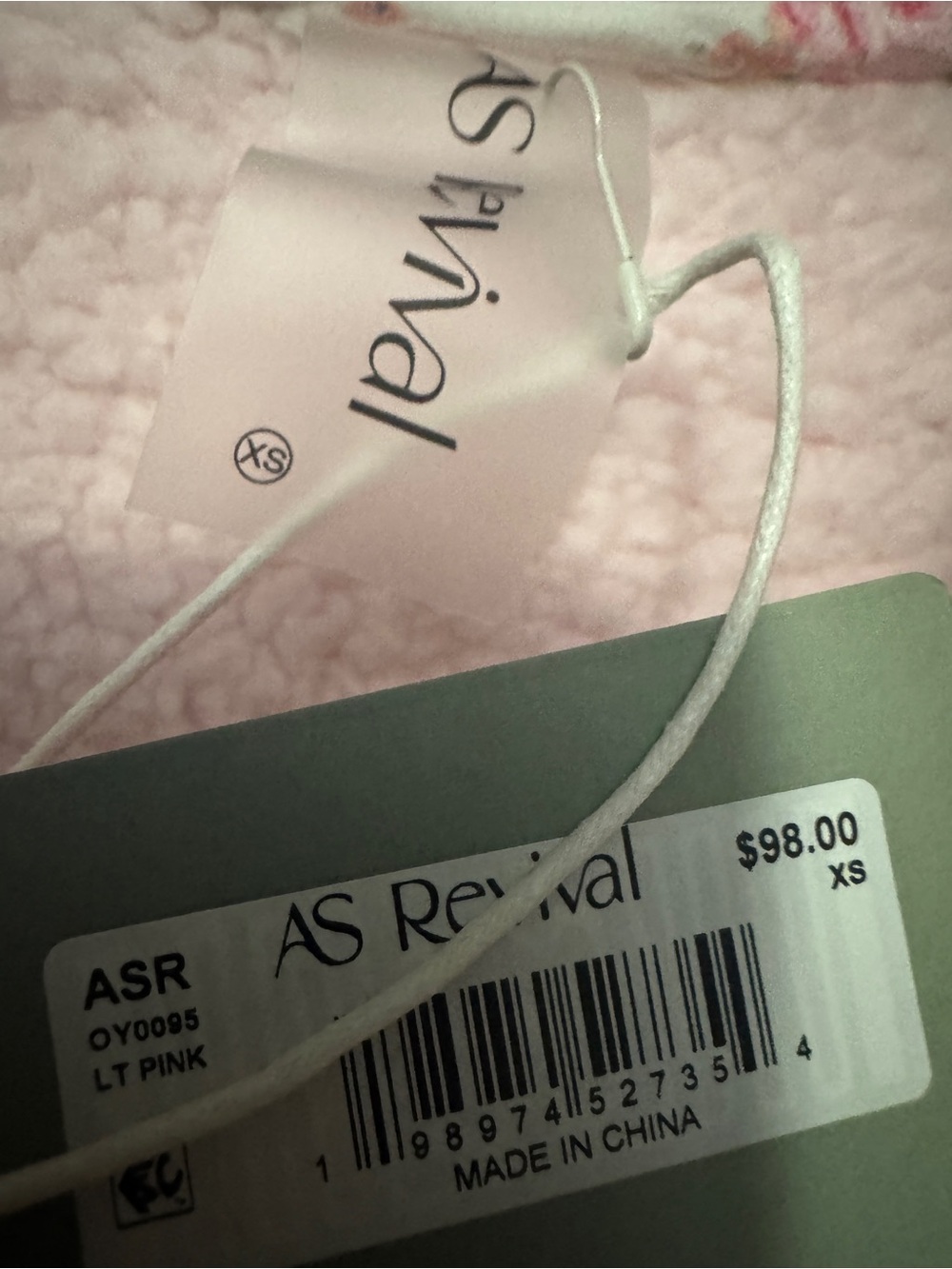ASR Altar’d State Pink Floral Sherpa Zip up size XS - Picture 8 of 8